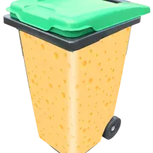 Sticker poubelle personnalisée gruyère fromage