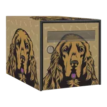 Sticker boîte aux lettres personnalisé Cocker 2