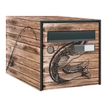 Sticker boîte aux lettres personnalisé pêche