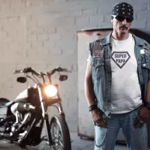 T-shirt homme 100% coton bio - Famille - "SUPER PAPA"