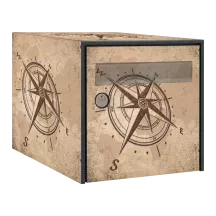 Sticker boîte aux lettres personnalisé Boussole