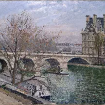 Affiche personnalisée Peinture 20e siècle Camille Pissaro - Le Pont Royal et le Pavillon de Flore