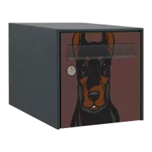 Sticker boîte aux lettres personnalisé Dobermann 2