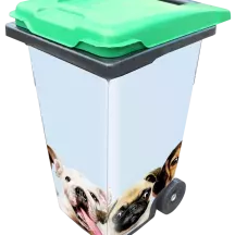 Sticker poubelle personnalisée Chiens