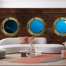 Papier Peint Panoramique Hublot Océan