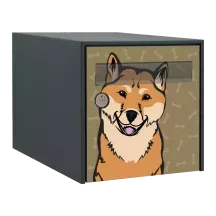 Sticker boîte aux lettres personnalisé Shiba Inu 2