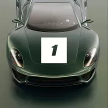 Sticker numéro de course carré personnalisé – Modèle Type 2