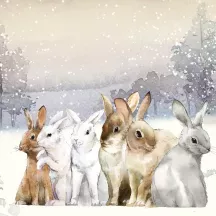 Affiche personnalisée Lapins watercolor