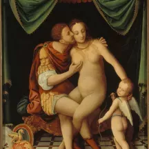 Affiche personnalisée Peinture 16e siècle Bernardino Lanino - Mars et Vénus