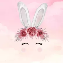 Affiche personnalisée Lapin Mignon Couronne