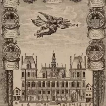 Affiche personnalisée Estampe 18e siècle Jean Frosne - L'Hostel de Ville de Paris