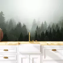Papier Peint Panoramique Foret Brumeuse 3