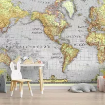 Papier Peint Panoramique Mappemonde 2