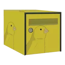 Sticker boîte aux lettres personnalisé Canari 2