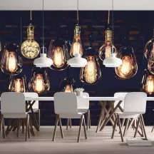 Papier Peint Panoramique Ampoules