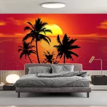 Papier Peint Panoramique Plage Palmiers 2