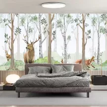 Papier Peint Panoramique Animaux Forêt 3