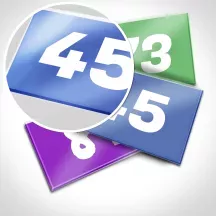 Plaque numéro de rue rectangle personnalisée type 3 - 15x10 cm