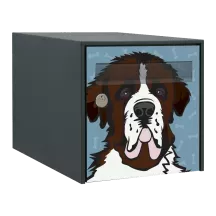 Sticker boîte aux lettres personnalisé Saint Bernard 2