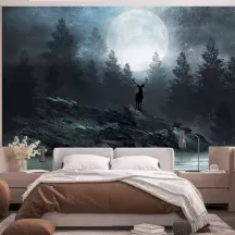 Papier Peint Panoramique Cerf Fôret