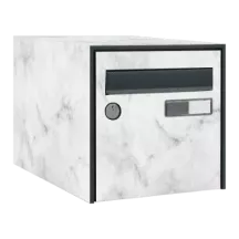 Sticker boîte aux lettres personnalisé marbre