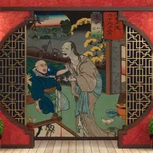 Papier Peint Panoramique Estampe 19e siècle Utagawa Kuniyoshi - Oiwake