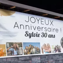Banderole anniversaire personnalisée - Photo, prénom et texte