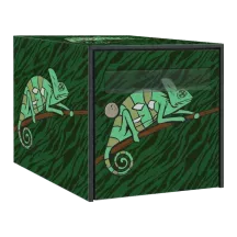 Sticker boîte aux lettres personnalisé Caméléon 2