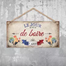 Plaque murale personnalisée Jour de Boire – déco humour avec photo