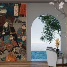 Papier Peint Panoramique Estampe 19e siècle Utagawa Kuniyoshi - Kuragano