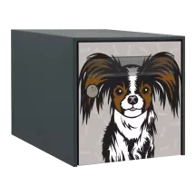 Sticker boîte aux lettres personnalisé Epagneul Papillon 2