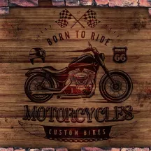 Affiche personnalisée Vintage Moto 2