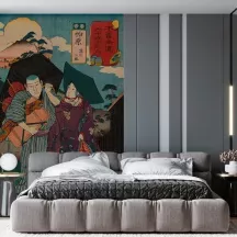 Papier Peint Panoramique Estampe 19e siècle Utagawa Kuniyoshi - Kashiwabara