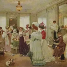 Affiche personnalisée Estampe 19e siècle Henri Gervex - Cinq heures chez Paquin