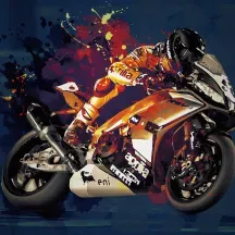 Affiche personnalisée Moto Piste Aprilia