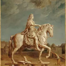 Affiche per Peinture 19e siècle Théophile Alexandre Steinlen - Statue de Louis XIV de Girardon