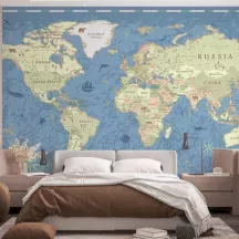 Papier Peint Panoramique Mappemonde 3