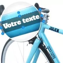 Lettrage adhésif vélo personnalisé