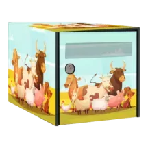 Sticker boîte aux lettres personnalisé Animaux Ferme