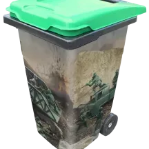 Sticker poubelle personnalisée soldat