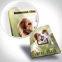 Plaque de porte personnalisée avec photo verticale