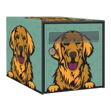 Sticker boîte aux lettres personnalisé Golden Retriever 3