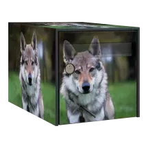 Sticker boîte aux lettres personnalisé Chien Loup