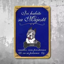 Plaque de porte personnalisée Majesté - déco humour