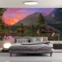 Papier Peint Panoramique Lac île