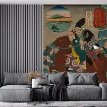 Papier Peint Panoramique Estampe 19e siècle Utagawa Kuniyoshi - Seba