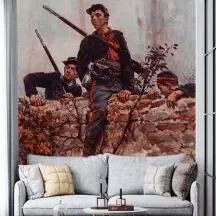 Papier Peint Panoramique Estampe - L'escalade