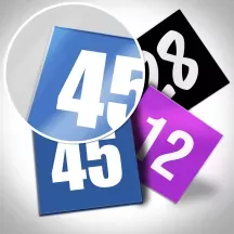 Plaque numéro de rue carrée personnalisée type 3 - 10x10 cm