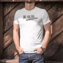 T-shirt homme 100% coton bio - Humour - "Je suis modération"