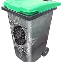 Sticker poubelle personnalisée tuyaux